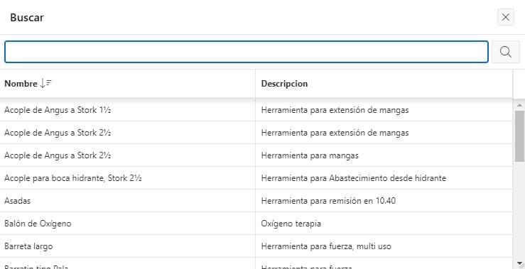 Lista De Valores Con Multiles Columnas